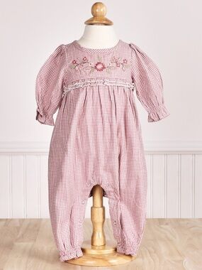 NWT April Cornell Gingham Romper 6M